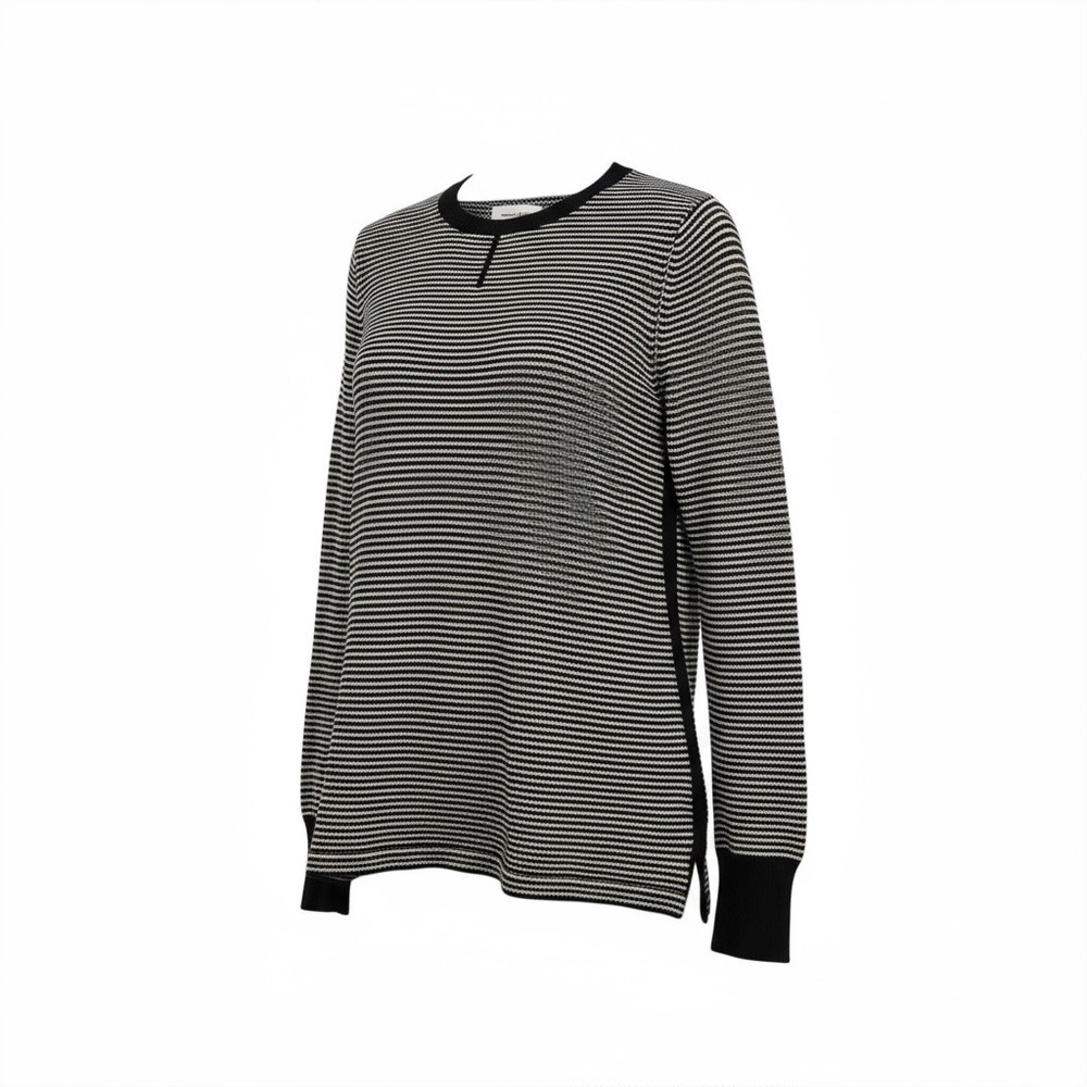 Ovadia & Sons New York Wool‎ Striped Long Sleeve Knit Henley Top Men's